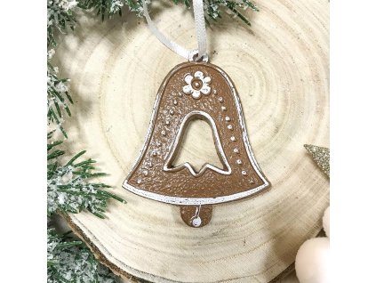 Perník zvonček na zavesenie hlina 8,5 cm