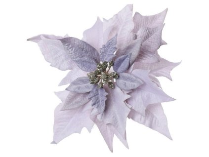 Poinsettia klip fialová 20 cm