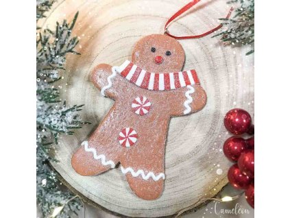 Perník chlap na zavesenie hlina 10 cm