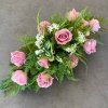 Zaťažená ikebana na hrob ruža 60cm