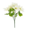 Kytica vianočná ruža biela, 45 cm