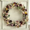 Prírodný mega veniec na dvere so sušenými kvetmi 50cm