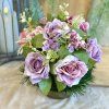 Zaťažená ikebana na hrob ruža 30cm