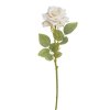 Umelý kvet 0a01 ruža 41 cm krémová