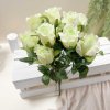 Umelá    kytica ruža puk zelená 45 cm