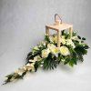 Zaťažená ikebana na hrob drevený lampáš 100 cm B03