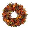Jesenný veniec s tekvicami a bobuľami, 40x9 cm