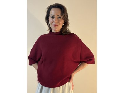 Minimalistický nadčasový svetr, 3/4 netopíří rukáv