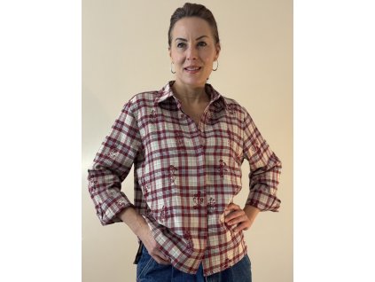 Casual košile s vyšívaným vzorem