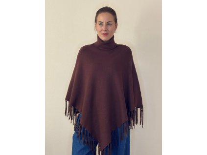 Pončo s třásněmi