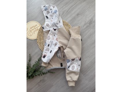 Softshellová souprava lesní zvířátka