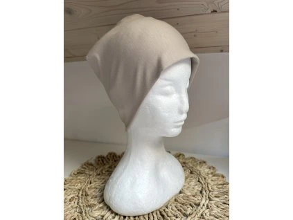 Tepláková čepice-béžová