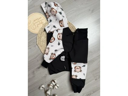 Softshellová souprava medvídek s černou