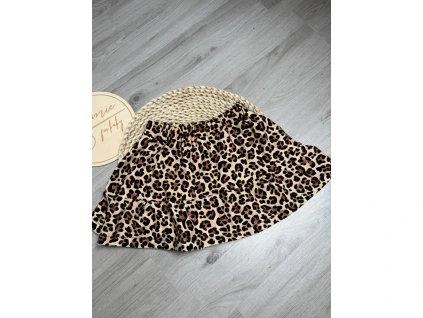 Volánková sukně leopard