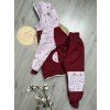 Softshellová souprava drobné kvítí + bordo