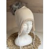 Čepice ušanka s bambulí