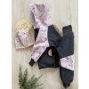 Softshellová souprava drobné kvítí + tmavě šedá