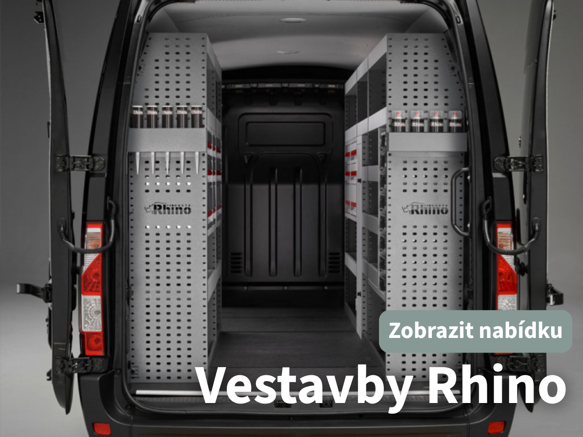 Vestavby do užitkových vozidel Rhino - regálové systémy