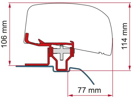 Adaptér -Kit Fiamma F40van pro Nissan  NV200