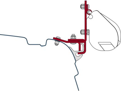 Adaptér Fiamma  Brandrup - VW T5/T6