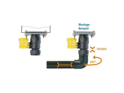 Elektrický vypouštěcí ventil Lilie GrauGELB