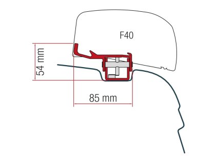 Kit F40van VW T5 T6 adapter l