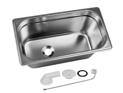 Vestavný  nerezový dřez