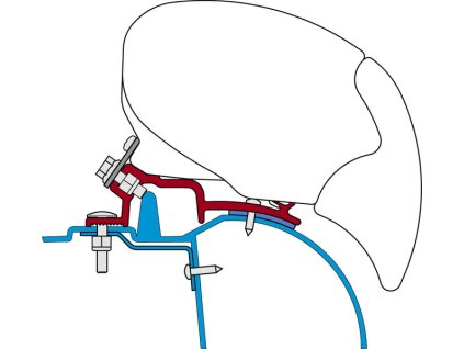 Adaptér pro markýzu F80S pro vozidla Renault Master a Opel Movano