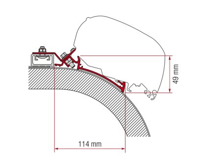 Adaptér markýza F80L a F80S  pro Rapido