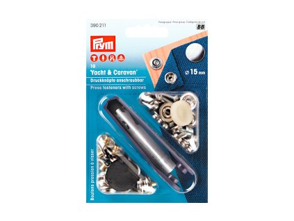 PRYM sada šroubovacích knoflíků Ø 15 mm