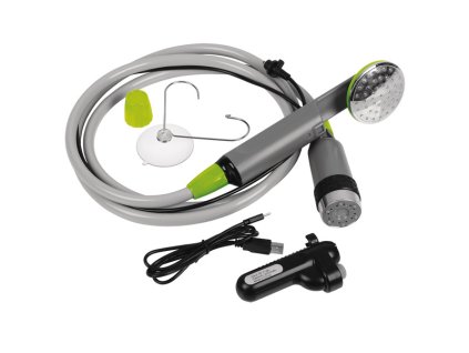 Campingová sprcha s elektrickým bateriovým čerpadlem