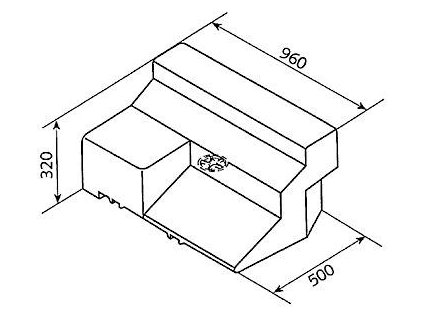 Wassertank 80l, Ducato/Boxer/Jumper Bj.94-06