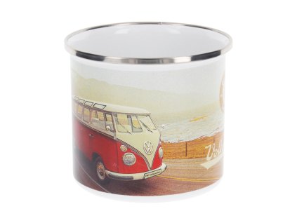 VW Collection T1 Bulli Emaille Tasse 500 ml Highway 1