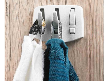Klapphaken mit 3 Haken - lichtgrau