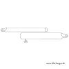 Střešní upínací ocelová tyč - 22x1 mm - 200 až 280 cm