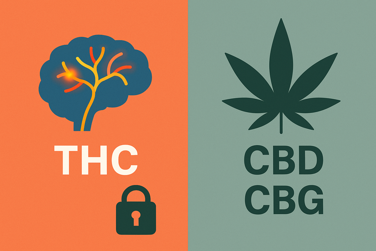 Proč je THC psychoaktivní a CBD nebo CBG ne?
