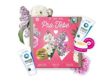 krabička Pro tebe Pink mockup s bylinkami CZ 600x600