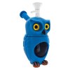 wholesale owl silicone pipe blue 16cm 2