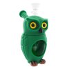 wholesale owl silicone pipe green 16cm 2