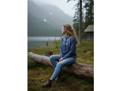 canarino damsky vlneny svetr donegal fair isle