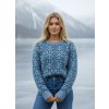 Dámský vlněný svetr s celoplošným vzorem