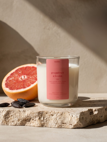 Sójová svíčka - GRAPEFRUIT A TONKA