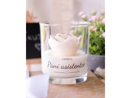 Paní učitelce / asistentce - bílá růže