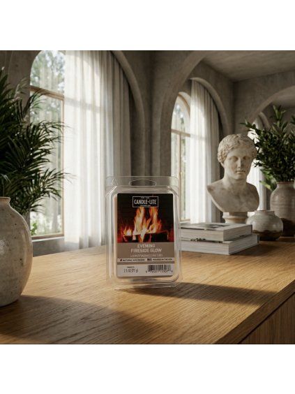 Wax Candle-Lite Evening Fireside Glow