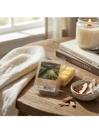 Wax Candle-Lite Island Coconut Mahogany