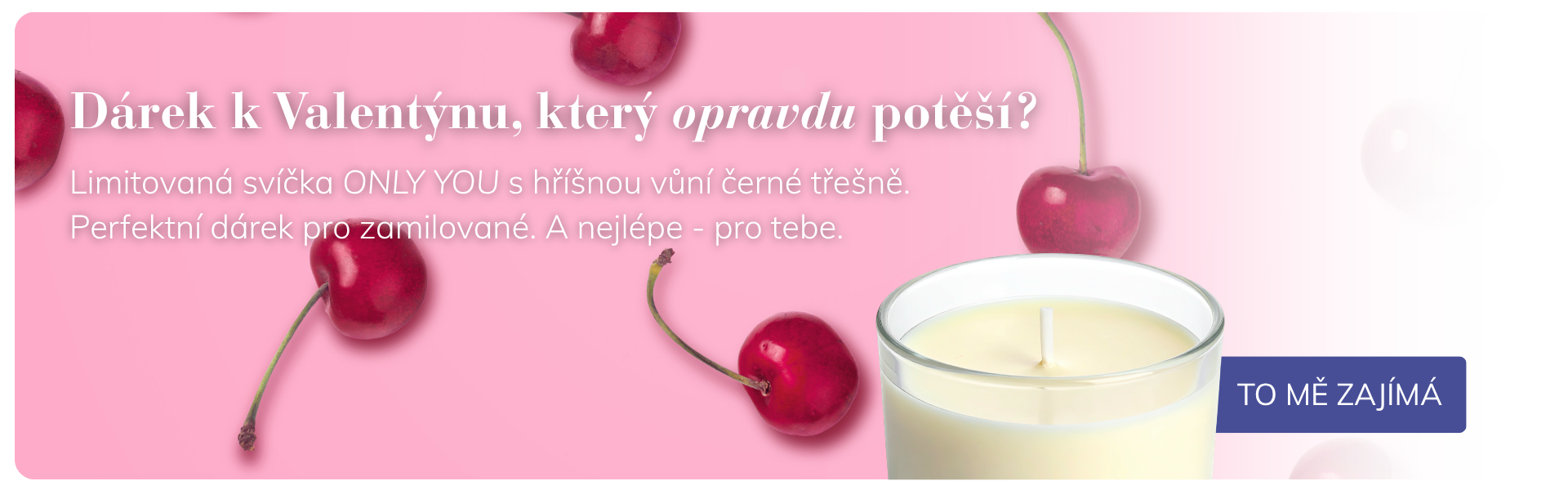 valentýn svíčka dárek