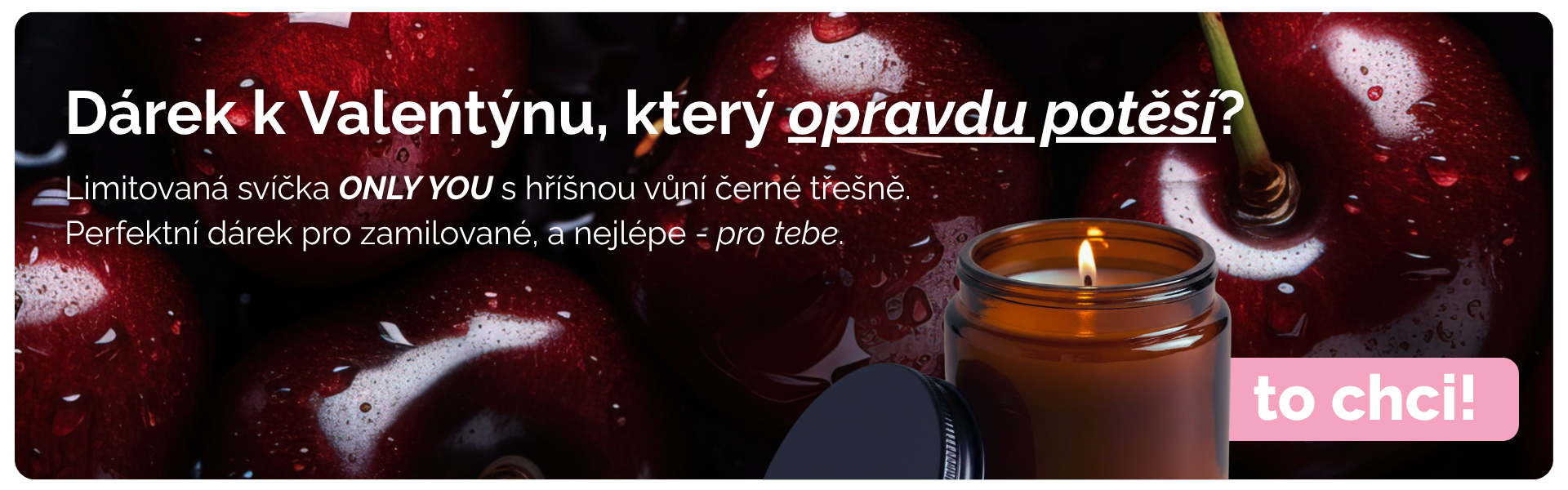 valentýn svíčka dárek