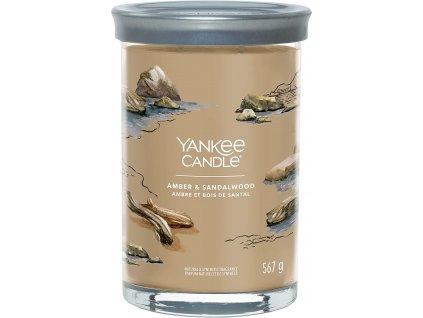 Yankee Candle Yankee Candle vonná svíčka Signature Tumbler ve skle velká Amber & Sandalwood 567g