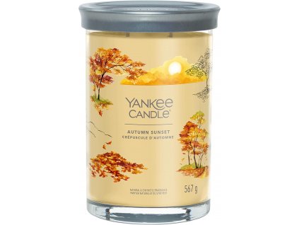 Yankee Candle Yankee Candle vonná svíčka Signature Tumbler ve skle velká Autumn Sunset 567g