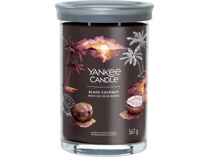 Yankee Candle Yankee Candle vonná svíčka Signature Tumbler ve skle velká Black Coconut 567g